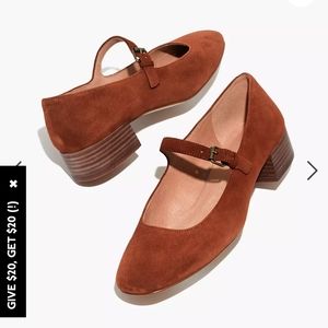 Madewell Delilah Mary Jane in Suede, Size 7